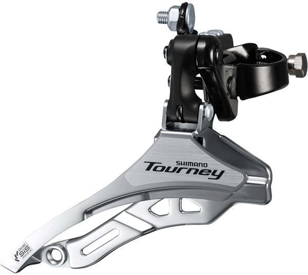 Shimano FD-TY300 Tourney 6/7-speed triple front derailleur down Shimano FD-TY300 Tourney 6/7-speed triple front derailleur down
